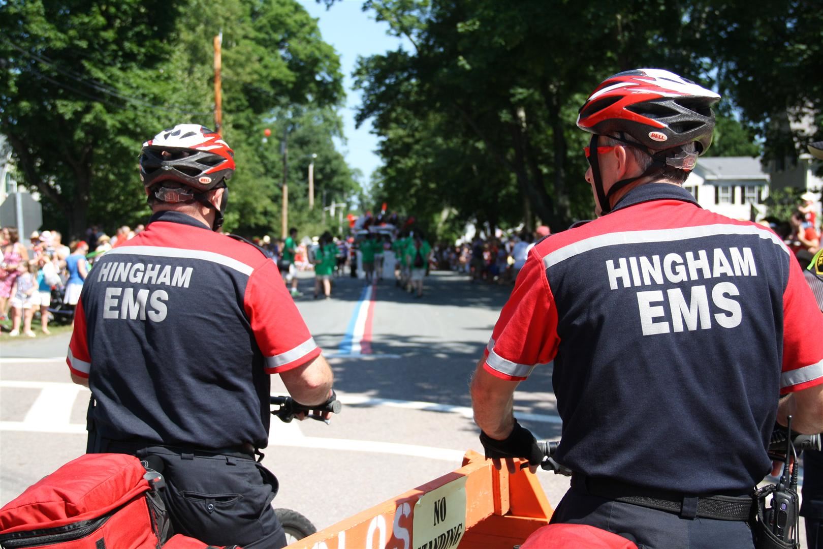 Hingham EMS Staff on Bicycles